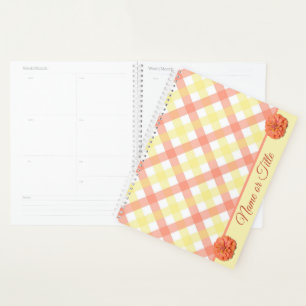 Planner - Tequila Sunrise Zinnia and Lattice