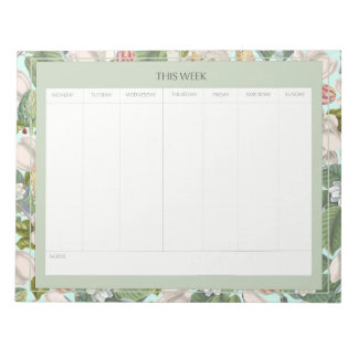 Planner Weekly Magnolias Notepad