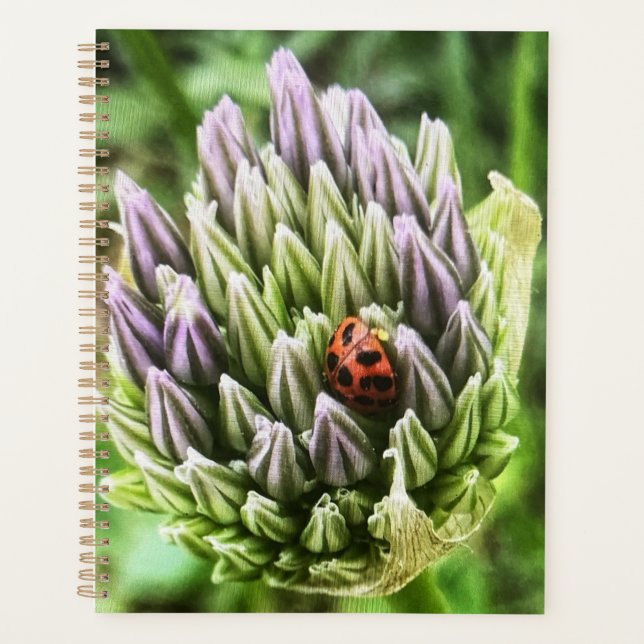 planner with beautiful flower on the cover (Front)