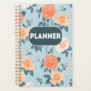 Planner with floral cover