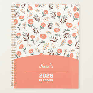 Planner with name – Red Poppies Design