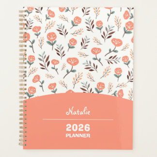 Planner with name – Red Poppies Design