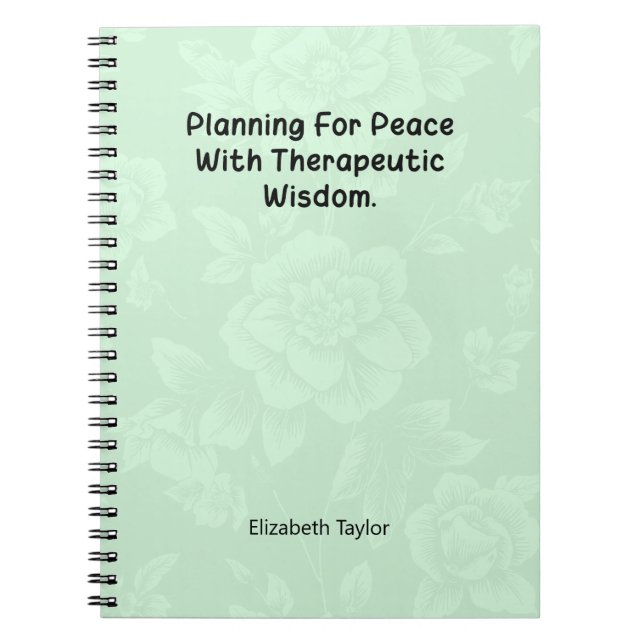 Planning For Peace with Therapeutic Wisdom Notebook (Front)