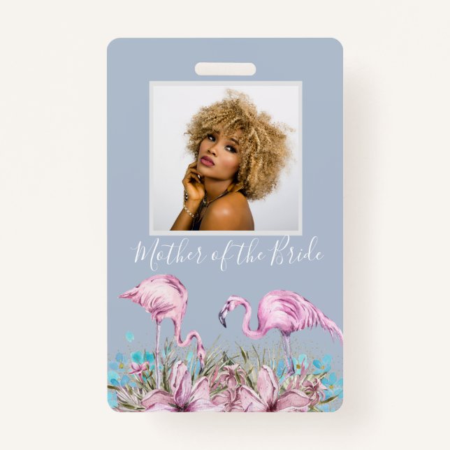 PLANNING Gifts for Bride - Flamingo Theme ID Badge (Front)