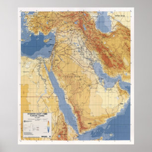 PLANNING MAP for OPERATION DESERT STORM 1991 Poster