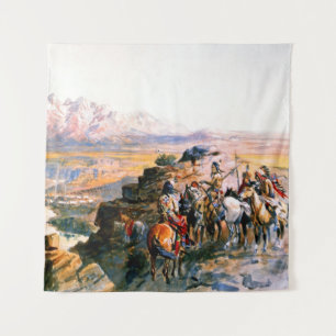 “Planning the Attack” by Charles M Russell Tapestry