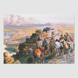 “Planning the Attack” by Charles M Russell Tissue Paper