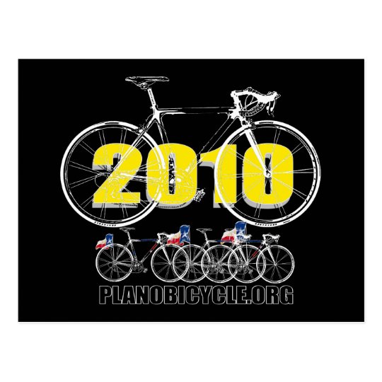 Plano Bicycle 2010 Cycling Logo White Postcard