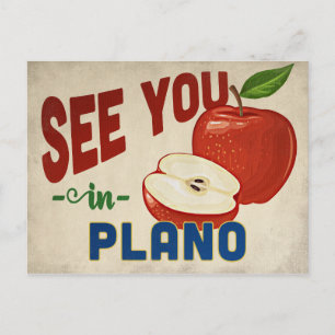Plano Texas Apple - Vintage Travel Postcard