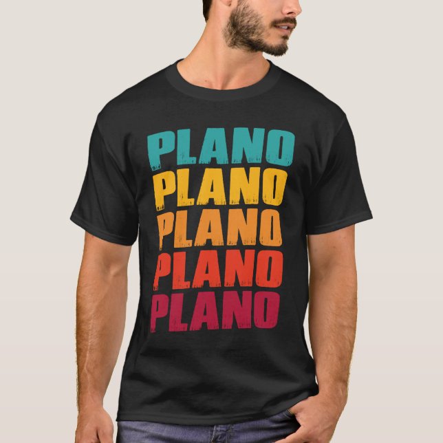 Plano Texas Souvenir  Retro Vintage Plano T-Shirt (Front)