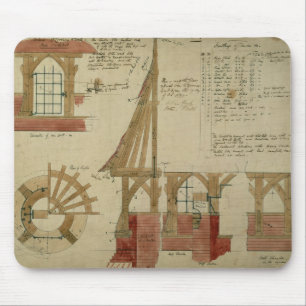 Plans for the Red House, Bexley Heath (pen and ink Mouse Mat