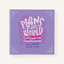 Plans for World Domination Notebook (purple
