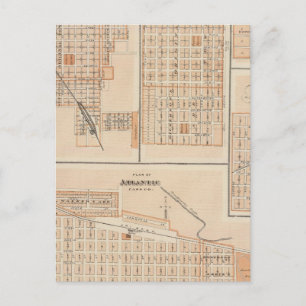 Plans of Atlantic, Osceola, Lewis Postcard