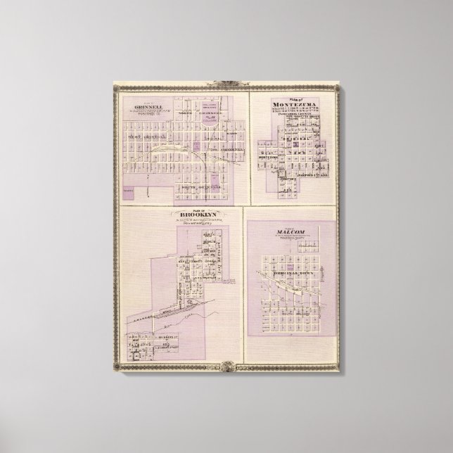 Plans of Brooklyn, Grinnell Canvas Print (Front)