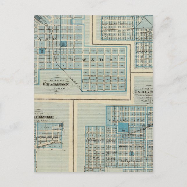 Plans of Chariton, Grand Junction Postcard (Front)