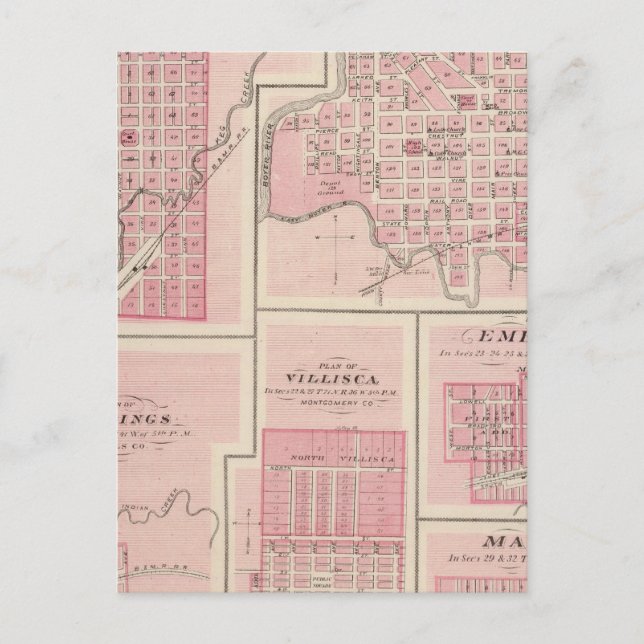 Plans of Glenwood, Denison, Hastings Postcard (Front)
