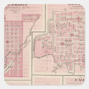 Plans of Glenwood, Denison, Hastings Square Sticker