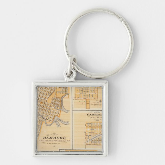 Plans of Hamburg, Sidney, Farragut Key Ring (Front)