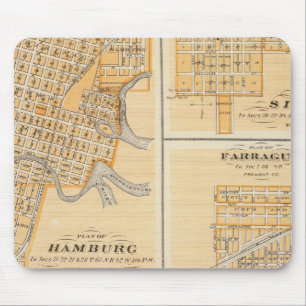 Plans of Hamburg, Sidney, Farragut Mouse Mat