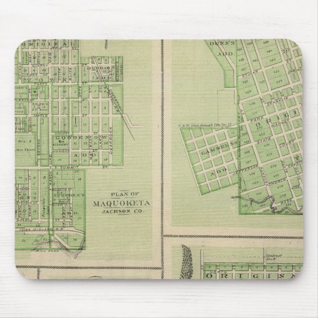 Plans of Maquoketa, Bellevue, Princeton Mouse Mat (Front)
