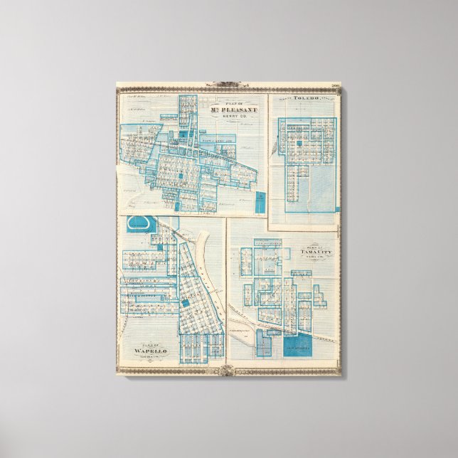 Plans of Mt Plessant, Toledo Canvas Print (Front)