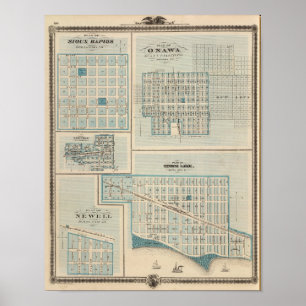 Plans of Sioux Rapids, Onawa, Storm Lake, Newell Poster