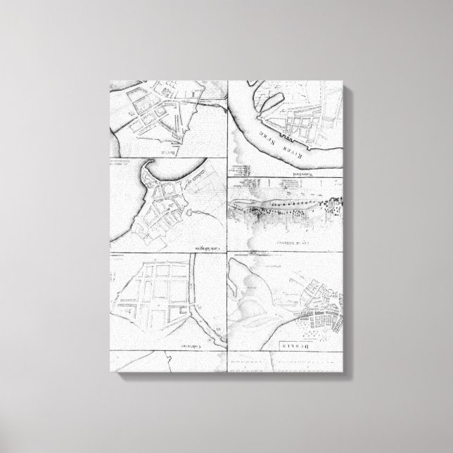 Plans of the principle Towers, Forts Canvas Print (Front)