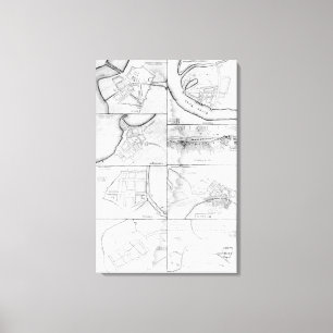 Plans of the principle Towers, Forts Canvas Print