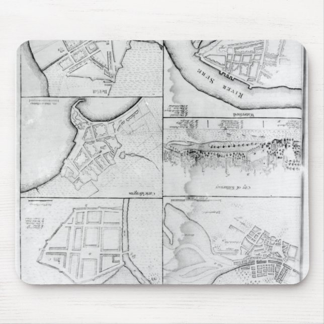 Plans of the principle Towers, Forts Mouse Mat (Front)