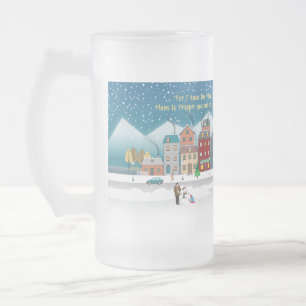 Plans to give you hope and a Future-Jeremiah 29-11 Frosted Glass Beer Mug