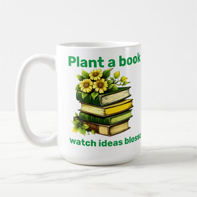 Plant a Book  Coffee Mug (Left)