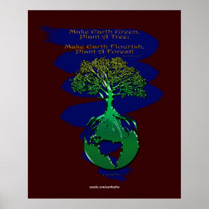 PLANT A FOREST Art Poster & Poem