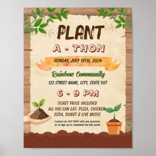 Plant-a-Thon flyer poster template