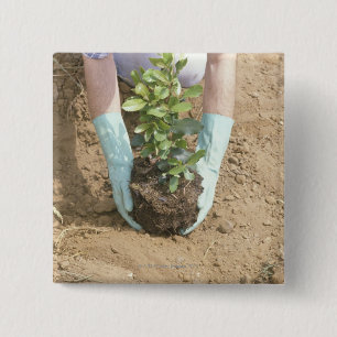 Plant a Tree on Earth Day 15 Cm Square Badge