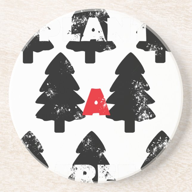 Plant A tree Pattern Coaster (Front)