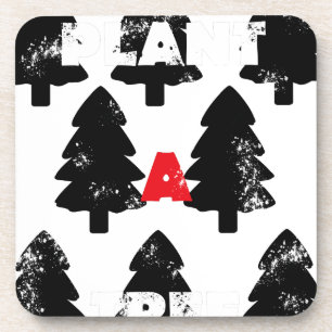 Plant A tree Pattern Coaster