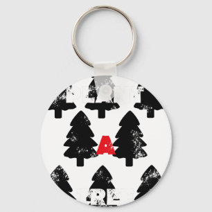 Plant A tree Pattern Key Ring