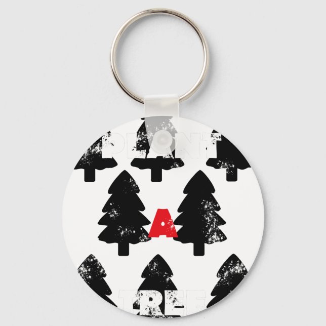 Plant A tree Pattern Key Ring (Front)