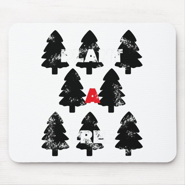 Plant A tree Pattern Mouse Mat (Front)