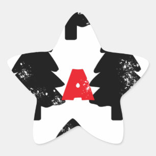 Plant A tree Pattern Star Sticker