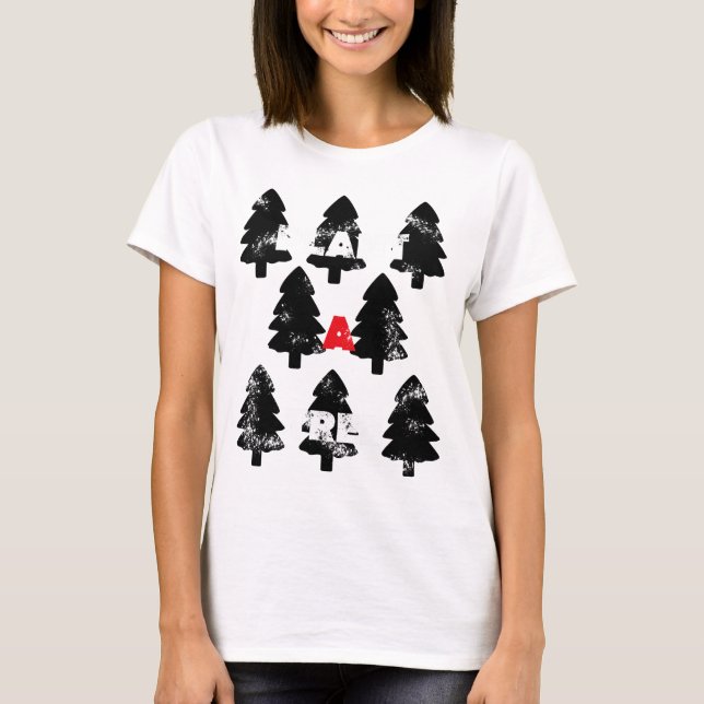 Plant A tree Pattern T-Shirt (Front)