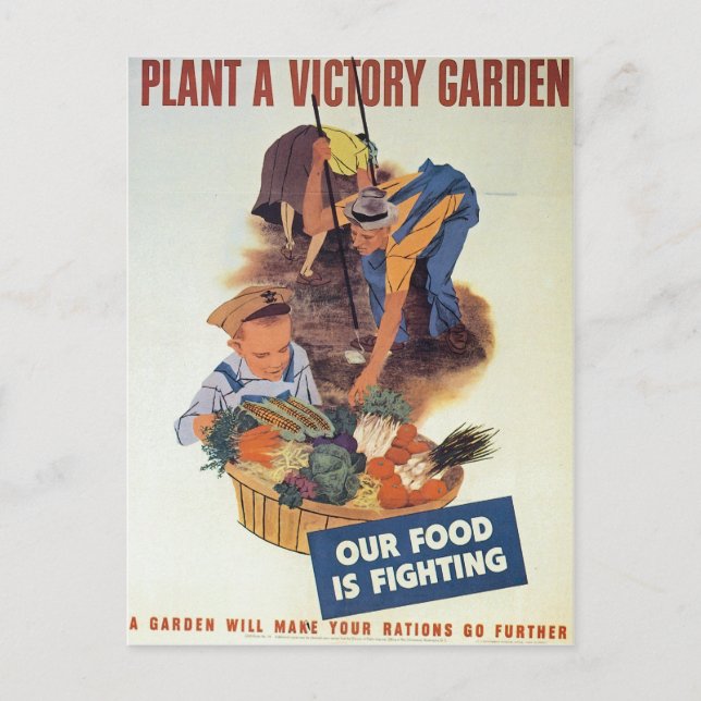 Plant a Victory Garden Postcard (Front)