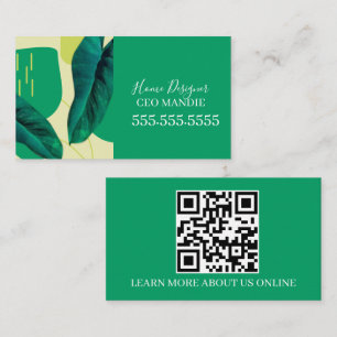 Plant Abstract Home Design  Business Card
