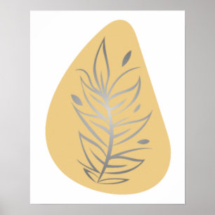 Plant Abstract Line Art Poster