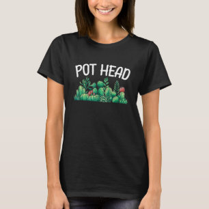 Plant  And Gardener Pot Head Succulent Cactus  1 T-Shirt