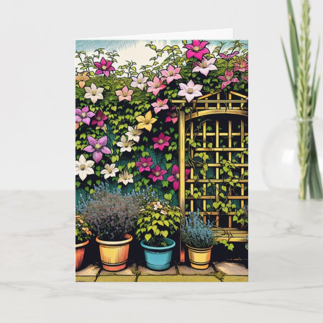 Plant and Gardening Lovers Missing You Friend Card (Front)