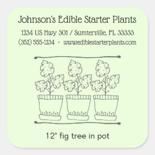 Plant and Tree Nursery Business Product Label