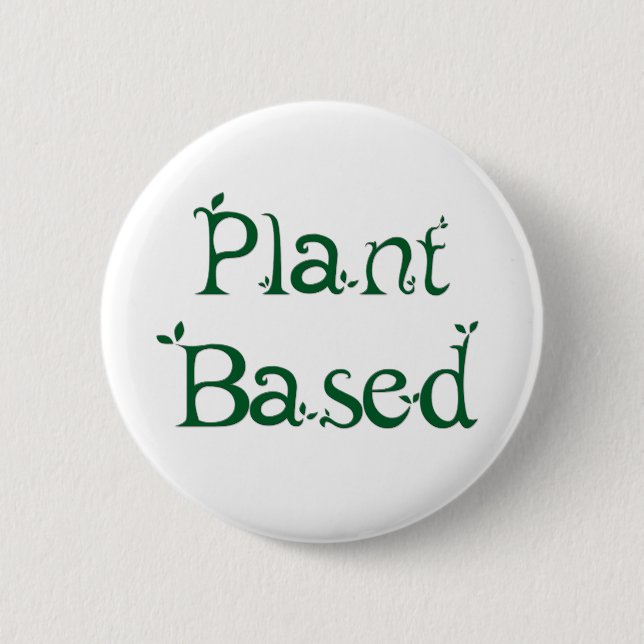 Plant Based 6 Cm Round Badge (Front)