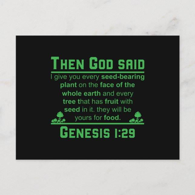 Plant-Based Diet Vegan Vegetarian Animal Lovers Postcard (Front)