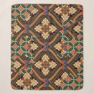 Plant-Based Indonesian Batik: Distinctive Patterns Sherpa Blanket